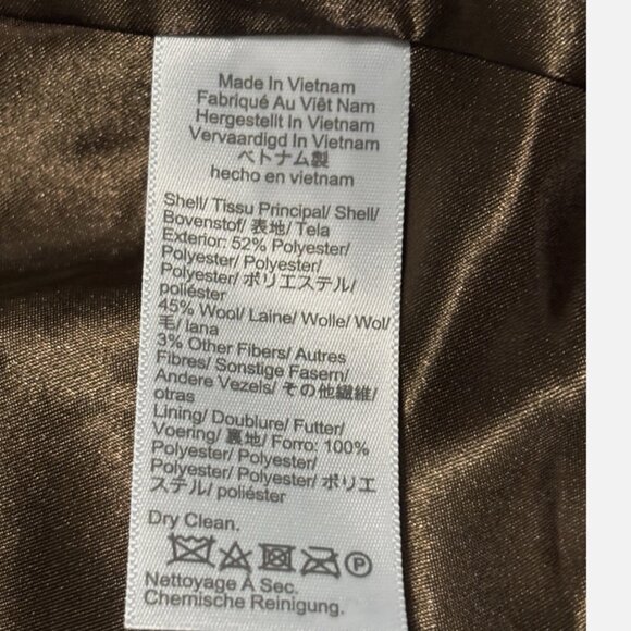 J. Crew Wool-Blend Lined Lady Day Coat Long Sleeve Brown Size 6P NWT *READ - Picture 9 of 16